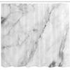 Ambesonne Marble Print Shower Curtain, Granite Surface Motif Sketch Nature Effect and Cracks Antique Style Image, Cloth Fabric Bathroom Decor Set with Hooks, 69" W x 75" L, Grey Dust White view 2