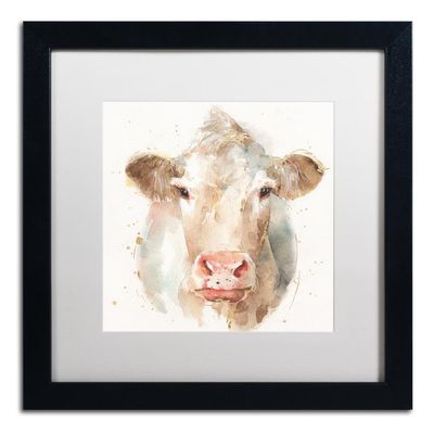 Farm Friends II by Lisa Audit, White Matte, Black Frame 16x16-Inch
