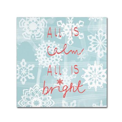 Trademark Fine Art ALI17567-C1818GG Holiday Snowflakes