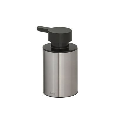 Tiger Colar Free Standing Soap Dispenser, Brushed Stainless Steel, Stainless Steel, 12.2 x 6.5 x 8.1 cm