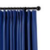 ChadMade Fire Resistant Flame Retardant Thermal Insulated Curtain Drapery Panel Pinch Pleat, Blue 52" W x 96" L for Home, Office, Hotel, School, Cinema and Hospital (1 Panel) view 2