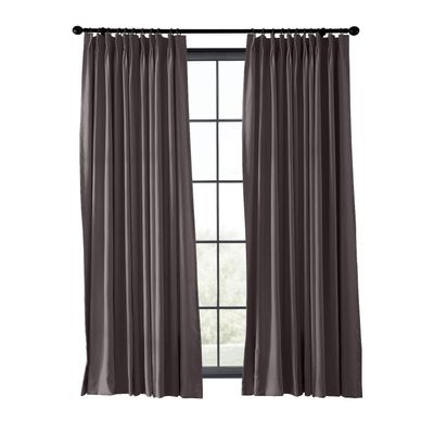 ChadMade Fire Resistant Flame Retardant Thermal Insulated Curtain Drapery Panel Pinch Pleat, Chocolate 72" W x 96" L for Home, Office, Hotel, School, Cinema and Hospital (1 Panel)