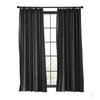 ChadMade Fire Resistant Flame Retardant Thermal Insulated Curtain Drapery Panel Pinch Pleat, Black 72" W x 96" L for Home, Office, Hotel, School, Cinema and Hospital (1 Panel) view 1