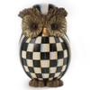 MACKENZIE-CHILDS Owl, Fall Owl Decor for Home, Black-and-White Courtly Check view 1