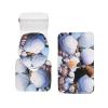 Amagical Bath Mat Set Toilet Rug 3 Piece Non Slip Blue Seashells Bathroom Mat Contour Toilet Cover Rug view 1