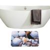 Amagical Bath Mat Set Toilet Rug 3 Piece Non Slip Blue Seashells Bathroom Mat Contour Toilet Cover Rug view 2