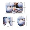 Amagical Bath Mat Set Toilet Rug 3 Piece Non Slip Blue Seashells Bathroom Mat Contour Toilet Cover Rug view 3