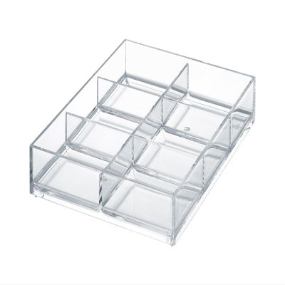 Like-it CB-T11 Storage Case, Storage Tray (S) 6 Divided Width 4.5 x Depth 6.1 x Height 1.2 inches (11.5 x 15.4 x 3 cm), Clear, Made in Japan