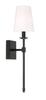 Kira Home Torche 20" Wall Sconce/Wall Light + Linen Shade, Oil-Rubbed Bronze Finish view 1