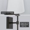 Kira Home Torche 20" Wall Sconce/Wall Light + Linen Shade, Oil-Rubbed Bronze Finish view 2