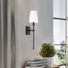 Kira Home Torche 20" Wall Sconce/Wall Light + Linen Shade, Oil-Rubbed Bronze Finish view 3