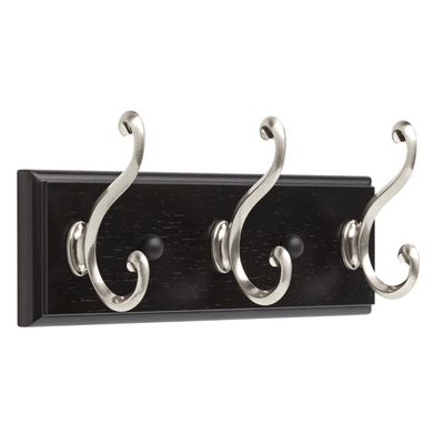 10"BLK Scroll Hook Rack