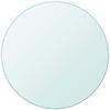 vidaXL Transparent Tempered Glass Table Top - Round 19.7" - Easy to Clean, Scratch-Free, Ideal for Dining Table, Coffee Table & Garden Table view 1