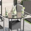 vidaXL Transparent Tempered Glass Table Top - Round 19.7" - Easy to Clean, Scratch-Free, Ideal for Dining Table, Coffee Table & Garden Table view 2