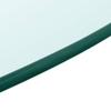 vidaXL Transparent Tempered Glass Table Top - Round 19.7" - Easy to Clean, Scratch-Free, Ideal for Dining Table, Coffee Table & Garden Table view 4
