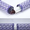 FANCYPUMPKIN High-end Scroll Holder Seal Damp-proof Collection Drawing Tube Paper Tube 50cm, Blue Flowers view 3