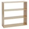 ECR4Kids Streamline 3-Shelf Storage Cabinet, 36in High, Double-Sided Display, Natural view 1