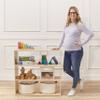 ECR4Kids Streamline 3-Shelf Storage Cabinet, 36in High, Double-Sided Display, Natural view 2