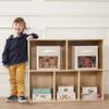 ECR4Kids Streamline 5-Compartment Storage Cabinet, 30in, Classroom Furniture, Natural view 2