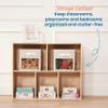 ECR4Kids Streamline 5-Compartment Storage Cabinet, 30in, Classroom Furniture, Natural view 4