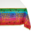 Amscan International 571669 Tablecover Plastic-PrintedTC MC Colorful New Year PLAS view 1