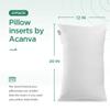 Acanva Square Premium Throw Pillow Inserts with Microfiber Filled, Lumbar Support Decorative Stuffer for Sofa Bed Couch & Chairs,12x20(4 Count), White view 4