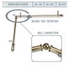 A&F Rod Dcor - Caleb Multi-Angle Room Divider/Bedroom Canopy/Ceiling Rod Adjustable 66-120 inch Two Sided - Antique Brass view 3