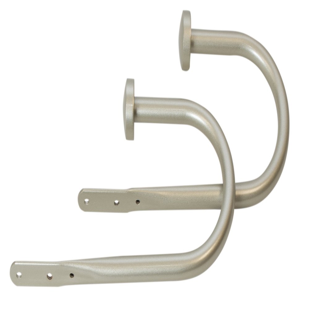 Meriville Set of 2 Decorative Pewter End Cap Window Curtain Holdbacks for Draperies, 9" Wide
