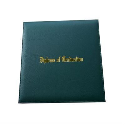 Certificate Cover Imprinted "Diploma of Graduation" Faux-Leather Diploma Holder 8.5" x 11" Grad Days (Green)