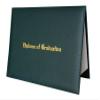 Certificate Cover Imprinted "Diploma of Graduation" Faux-Leather Diploma Holder 8.5" x 11" Grad Days (Green) view 2