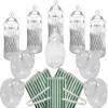 10 Retro Plastic Sweet Jars, 2 Tongs and 50 Candy Stripe Bags (Green) view 2