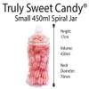 10 Retro Plastic Sweet Jars, 2 Tongs and 50 Candy Stripe Bags (Green) view 4