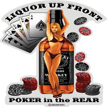 Collectible Poker Decals (4in,6pack), Share Your Passion and Appreciation with Our Vinyl Liquor Up Front Stickers for Your Home, Car, Cases and More, Souvenir Gifts for Poker Players