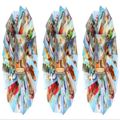 Autom 3 Packs of 54 Assorted Holy Cards with Catholic Saints and Prayers