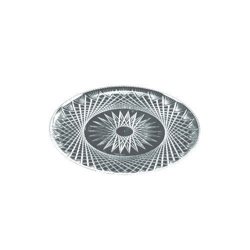 14 Inch Prisms Clear Round Plastic Trays 25 CT