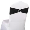 SINSSOWL 50 Pack Spandex Black Chair Sashes with Buckles for Wedding Chairs Bows Bands for Party Birthday Feast Retirement Banquet Restaurant Outdoor Event Decorations view 1