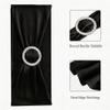SINSSOWL 50 Pack Spandex Black Chair Sashes with Buckles for Wedding Chairs Bows Bands for Party Birthday Feast Retirement Banquet Restaurant Outdoor Event Decorations view 4