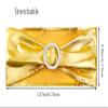 SINSSOWL Pack of 50 Spandex Bronzing Gold Chair Sashes for Wedding - Metal Gold Chair Bows Bands Fitting Birthday Party Anniversary Bridal Shower Event Decorations view 3