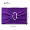 SINSSOWL 50 Stretch Spandex Purple Chair Sashes for Wedding Chairs Bows Bands with Slider Buckles Fitting Party Feast Banquet Restaurant Event Bridal Baby Shower Decoration view 3