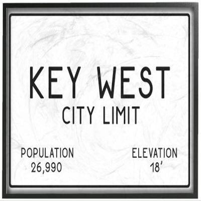 Stupell Industries Key West City Limit Oversized Framed Giclee Texturized Art, Proudly Made in USA