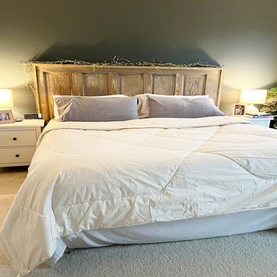 Alpaca Duvet - Hypoallergenic Comforter/Down Alternative - 100% Alpaca Wool Filling with 100% Pima Cotton Casing | Regular Weight ~ New (Double/Queen)