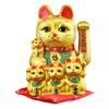 14" Waving Lucky Fortune Cat Maneki Neko Japanese Porcelain Lucky Cat view 1