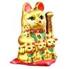 14" Waving Lucky Fortune Cat Maneki Neko Japanese Porcelain Lucky Cat view 4