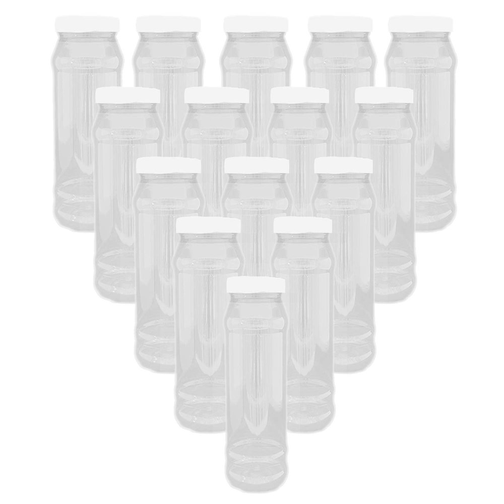 970ml Victorian Style Food Grade Plastic Sweet Jars with White lid - 5,10,15,20,25 Wedding, Party (15 Jars)