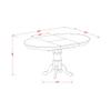 East West Furniture KEWE5-BMK-W 5 Piece Kitchen Table Set for 4 Includes an Oval Dining Table with Butterfly Leaf and 4 Dining Room Chairs, 42x60 Inch, Buttermilk & Cherry view 3