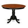 East West Furniture HLWE3-BCH-W 3 Piece Dining Room Table Set Contains a Round Kitchen Table with Pedestal and 2 Dining Chairs, 42x42 Inch, Black & Cherry view 2