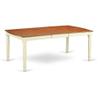 East West Furniture DOWE7-BMK-W 7 Piece Kitchen Table Set Consist of a Rectangle Dining Table with Butterfly Leaf and 6 Dining Room Chairs, 42x78 Inch, Buttermilk & Cherry view 3