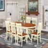 East West Furniture Plainville Kitchen and Dining Room Sets, 9 Pieces, PLWE9-BMK-W view 2