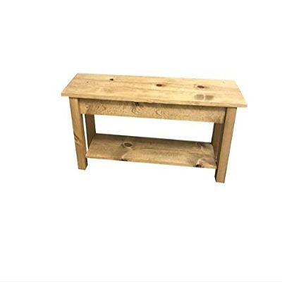 Ezekiel and Stearns Ranch Golden Oak Storage Bench (36")