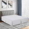 Cathay Home Full Bed Skirt - Double Brushed Microfiber Pleated Easy Fit Bed Skirt, Ultra Soft Fade & Wrinkle Resistant Dust Ruffle for Full Size Bed, White view 1